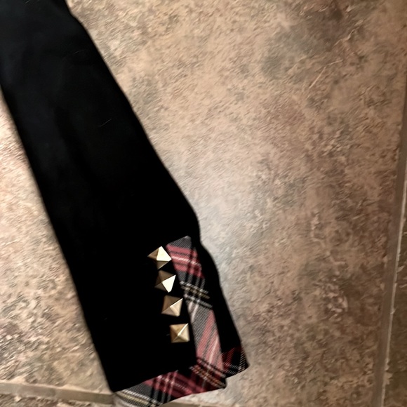 NWT Priorities black with Red plaid detailing jacket - Picture 4 of 5